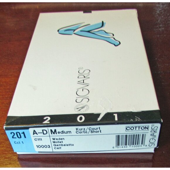 Sigvaris Compression Socks 201 Ccl 1 A-D Medium Short Calf C111 10003 - Picture 2 of 4